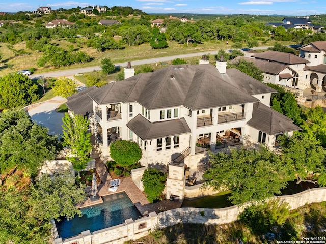 52 Oakland Hls, Boerne, TX 78006 - view from above of property with a pool