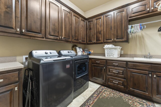 135 Penns Way, Shavano Park, TX 78231 - laundry area with cabinet space and washer and clothes dryer