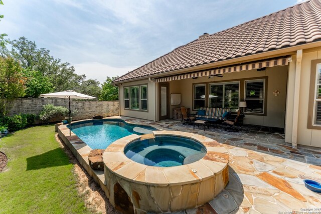 135 Penns Way, Shavano Park, TX 78231 - view of pool featuring a patio and a pool with connected hot tub