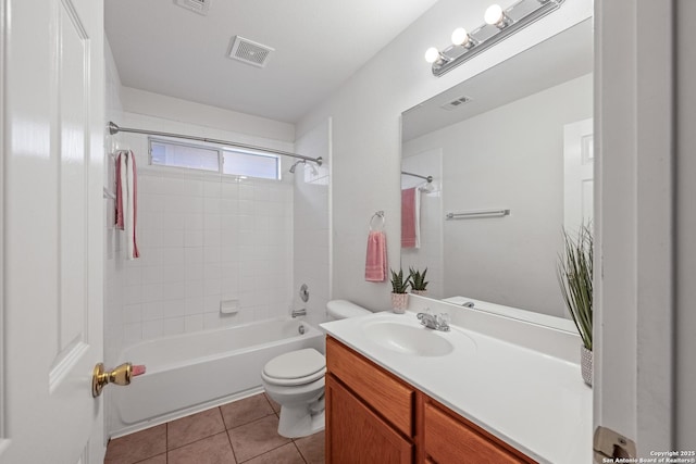 1427 Alaskan Wolf, San Antonio, TX 78245 - bathroom featuring toilet, vanity, shower / bath combination, and tile patterned flooring
