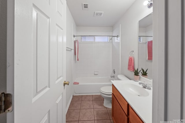 1427 Alaskan Wolf, San Antonio, TX 78245 - full bathroom with toilet, vanity, shower / bath combination, and tile patterned floors