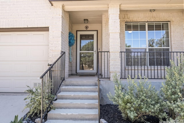 1427 Alaskan Wolf, San Antonio, TX 78245 - property entrance featuring an attached garage and a porch