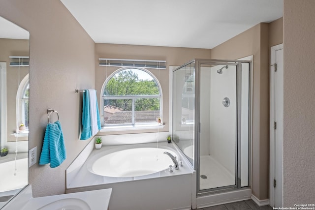 1427 Alaskan Wolf, San Antonio, TX 78245 - full bath with a garden tub, a stall shower, and vanity