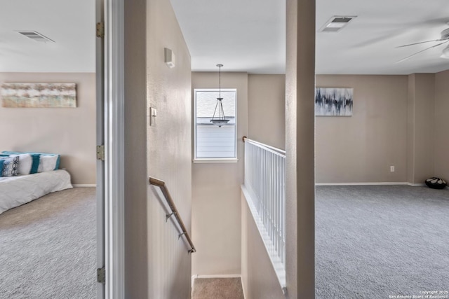 1427 Alaskan Wolf, San Antonio, TX 78245 - stairs featuring carpet floors, a ceiling fan, and baseboards