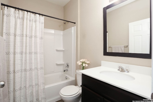 12890 Limestone Way, San Antonio, TX 78253 - bathroom featuring toilet, vanity, and shower / tub combo