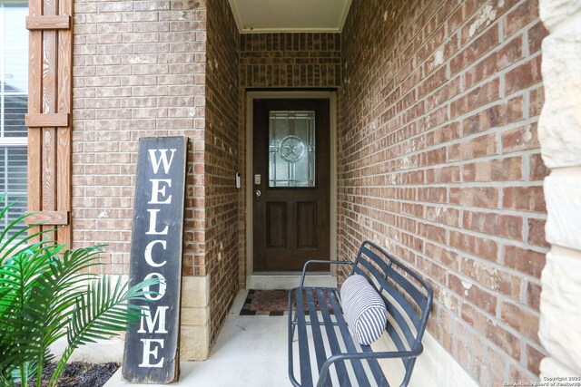 12890 Limestone Way, San Antonio, TX 78253 - property entrance with brick siding