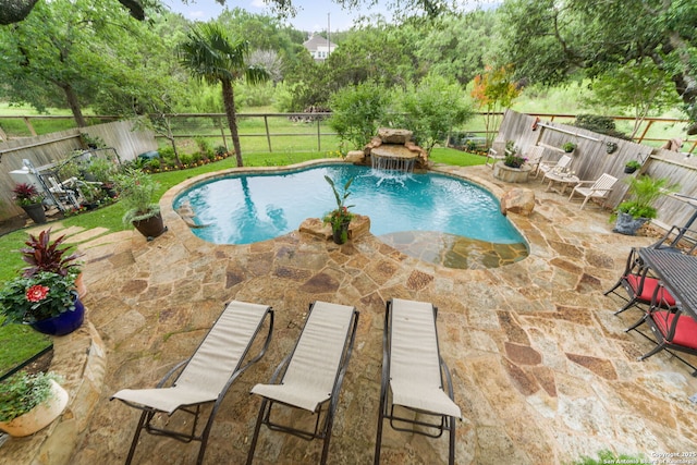 26019 Meadowlark Bay, San Antonio, TX 78260 - view of swimming pool featuring a fenced backyard and a patio