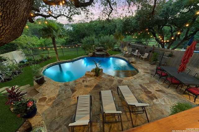26019 Meadowlark Bay, San Antonio, TX 78260 - view of swimming pool with a fenced backyard and a patio