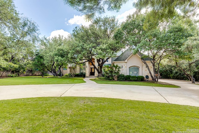 132 Long Bow Rd, Shavano Park, TX 78231 - view of front facade with stucco siding and a front lawn