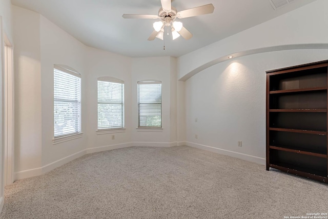 132 Long Bow Rd, Shavano Park, TX 78231 - carpeted empty room featuring a ceiling fan and baseboards