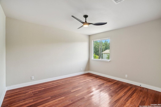 7230 Sunrise Lk, San Antonio, TX 78244 - spare room with a ceiling fan, wood finished floors, and baseboards
