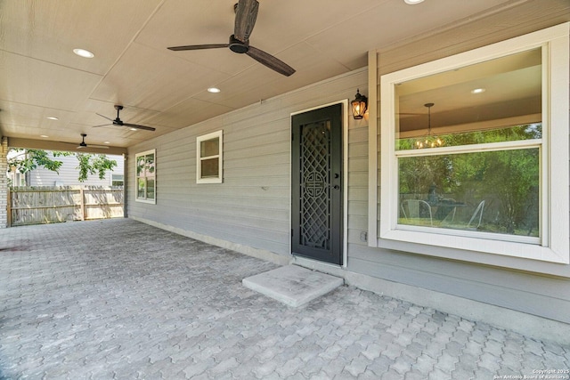 7230 Sunrise Lk, San Antonio, TX 78244 - doorway to property with ceiling fan