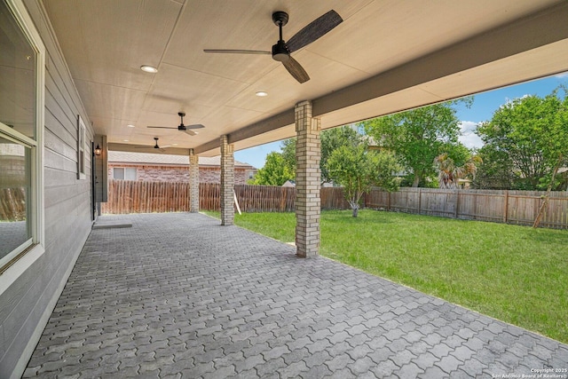 7230 Sunrise Lk, San Antonio, TX 78244 - view of patio featuring ceiling fan