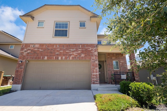121 Buck Holw, San Antonio, TX 78253 - traditional-style home featuring brick siding, concrete driveway, and a garage