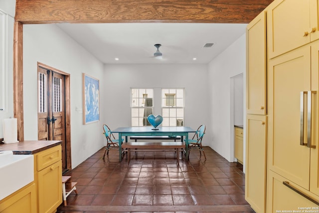 241 W Elsmere, San Antonio, TX 78212 - dining area with a ceiling fan and recessed lighting