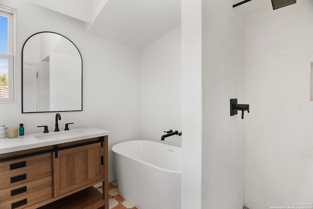 241 W Elsmere, San Antonio, TX 78212 - full bathroom with vanity and a freestanding tub