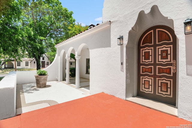 241 W Elsmere, San Antonio, TX 78212 - view of exterior entry featuring stucco siding