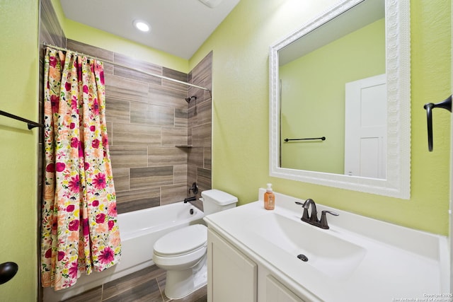 2060 Oedipus, San Antonio, TX 78245 - bathroom featuring shower / bath combo with shower curtain, toilet, and vanity