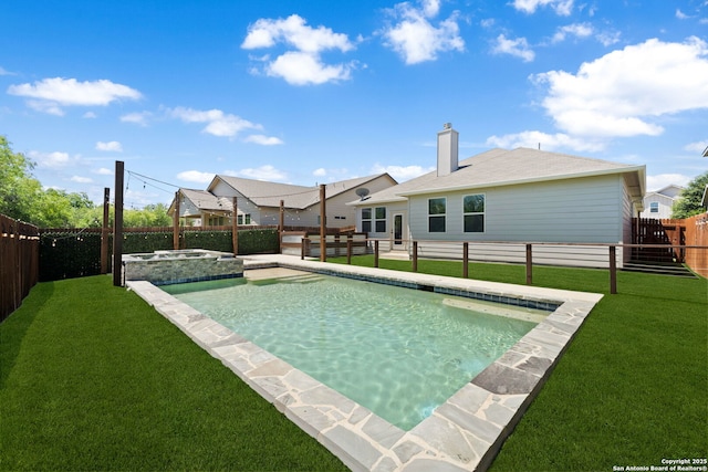 2060 Oedipus, San Antonio, TX 78245 - view of swimming pool with a pool with connected hot tub