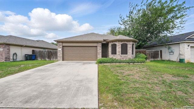 2253 Hidden Mdw, New Braunfels, TX 78130 - view of front facade featuring brick siding, a garage, and concrete driveway
