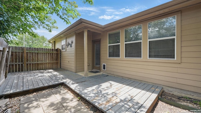 2253 Hidden Mdw, New Braunfels, TX 78130 - wooden terrace featuring fence