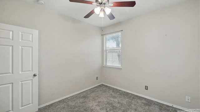 2253 Hidden Mdw, New Braunfels, TX 78130 - empty room featuring carpet floors, ceiling fan, a smoke detector, and baseboards