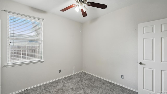2253 Hidden Mdw, New Braunfels, TX 78130 - carpeted empty room with ceiling fan and baseboards