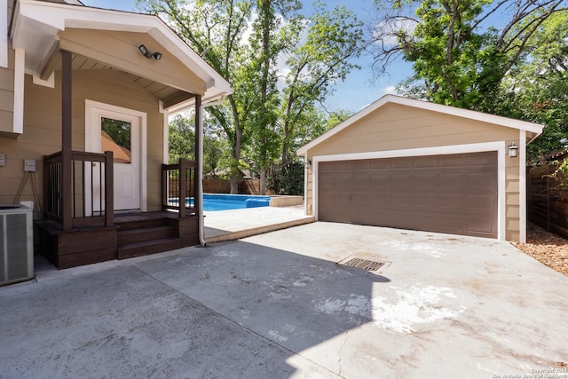 129 Elmview, Alamo Heights, TX 78209 - detached garage featuring central AC