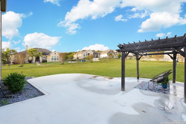 25203 Spider Rock, Boerne, TX 78006 - view of patio / terrace featuring a pergola and a residential view