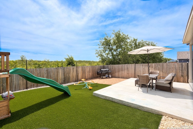 6718 Carlton Crst, San Antonio, TX 78253 - view of yard with a patio and a playground