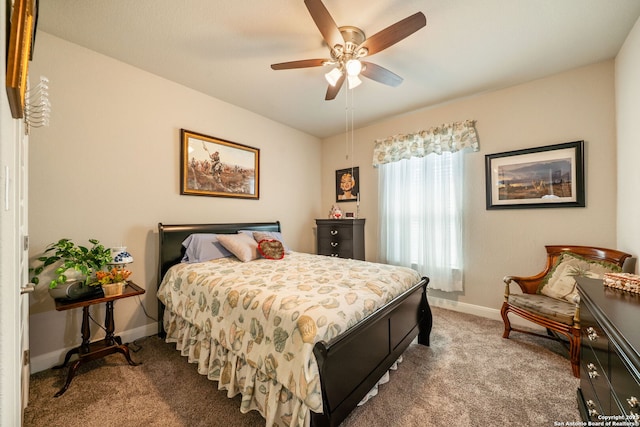 9334 Sundrop, San Antonio, TX 78254 - bedroom featuring baseboards, carpet flooring, and ceiling fan