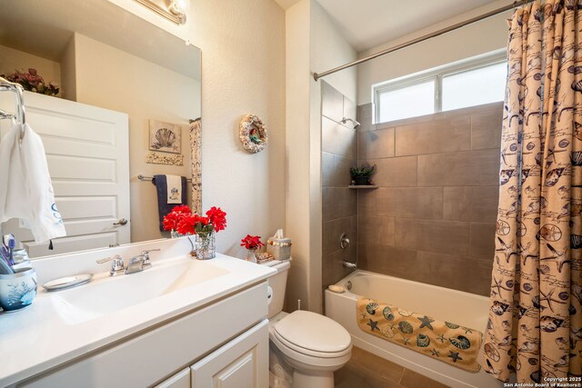 9334 Sundrop, San Antonio, TX 78254 - full bath with shower / tub combo, toilet, and vanity