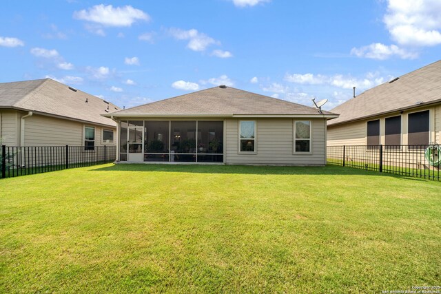 9334 Sundrop, San Antonio, TX 78254 - rear view of property featuring a sunroom