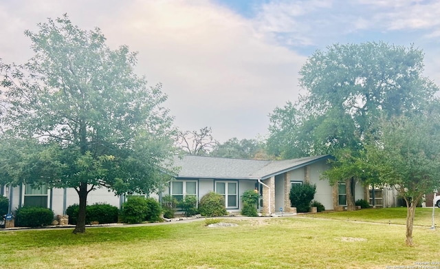 109 Cueva, Hollywood Park, TX 78232 - view of front of property with a front lawn and stucco siding