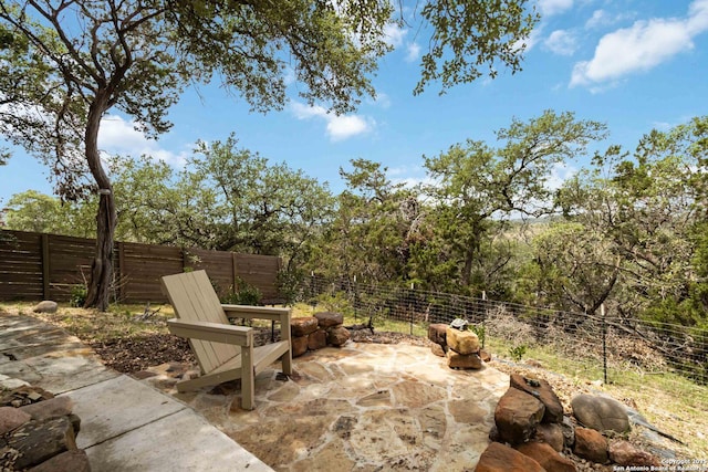 573 Mountain Oaks Dr, Canyon Lake, TX 78133 - view of patio / terrace with a fenced backyard