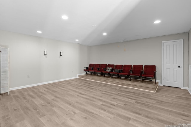 25233 Battle Lk, San Antonio, TX 78260 - unfurnished living room with light wood-type flooring, recessed lighting, and baseboards