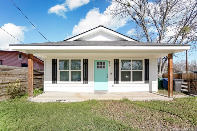 239 Surrey, San Antonio, TX 78225 - view of front of property with a porch and roof with shingles
