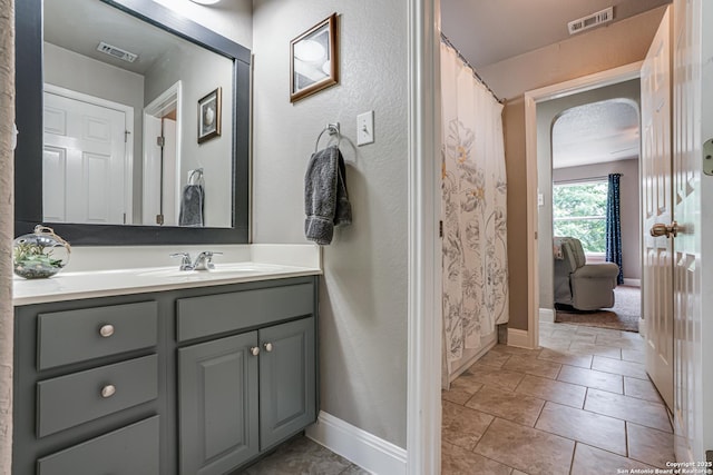 214 Ridge Blf, Cibolo, TX 78108 - bathroom featuring vanity and baseboards