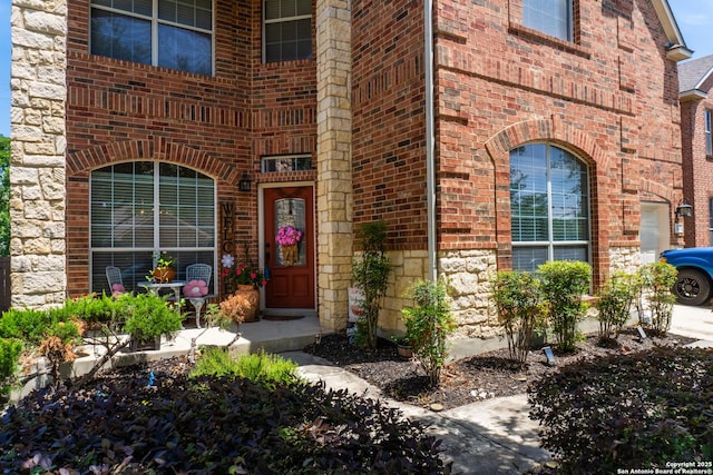 3351 Highline Trl, San Antonio, TX 78261 - entrance to property with brick siding and stone siding