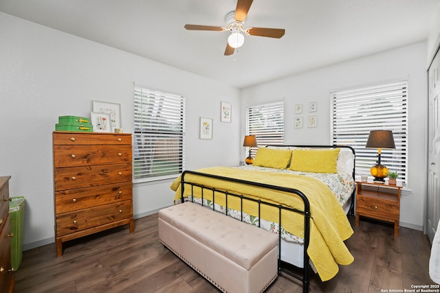 351 Barbara, San Antonio, TX 78216 - bedroom featuring wood finished floors, baseboards, and ceiling fan