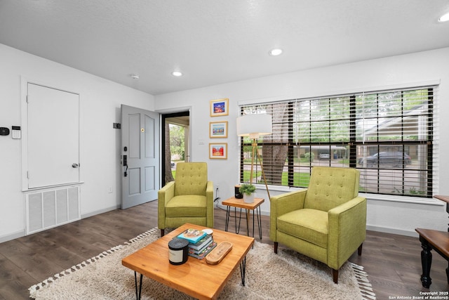 351 Barbara, San Antonio, TX 78216 - living area featuring wood finished floors, baseboards, and recessed lighting