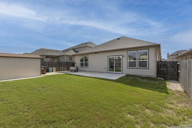 22363 Escalante Run, San Antonio, TX 78261 - back of property featuring a patio and an outbuilding