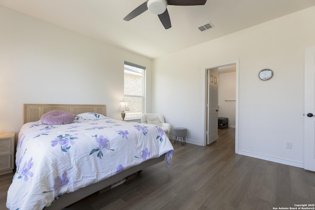 22363 Escalante Run, San Antonio, TX 78261 - bedroom featuring wood finished floors, baseboards, and ceiling fan