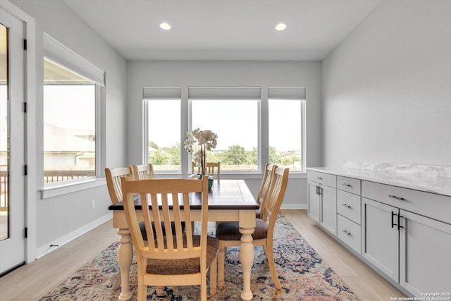 1624 Dirndl, New Braunfels, TX 78132 - dining room featuring light wood-style flooring, recessed lighting, and baseboards