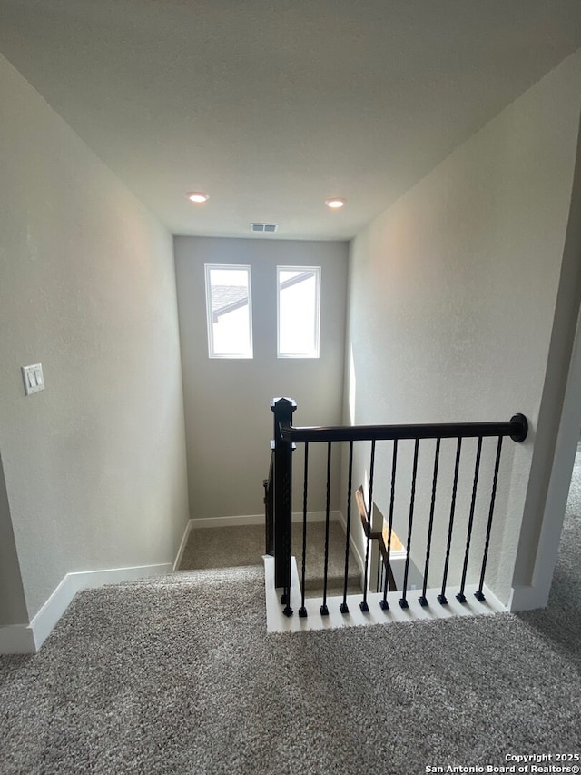 11111 Carlyle Spgs, Live Oak, TX 78233 - stairway with carpet and baseboards