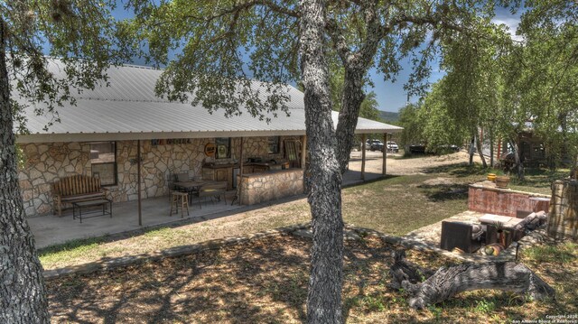121 David Rankin Rd, Leakey, TX 78873 - view of yard with a patio