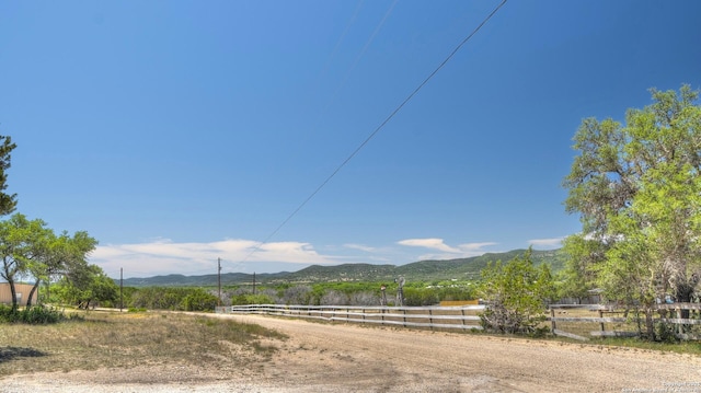 121 David Rankin Rd, Leakey, TX 78873 - view of yard featuring fence, a mountain view, and a rural view