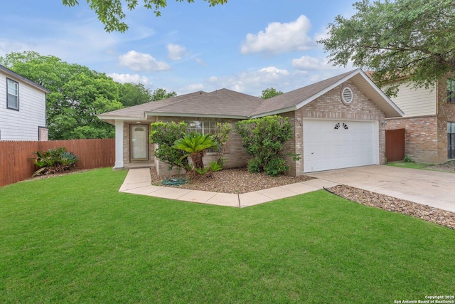 15515 Spring Smt, San Antonio, TX 78247 - ranch-style house with brick siding, driveway, an attached garage, and a shingled roof