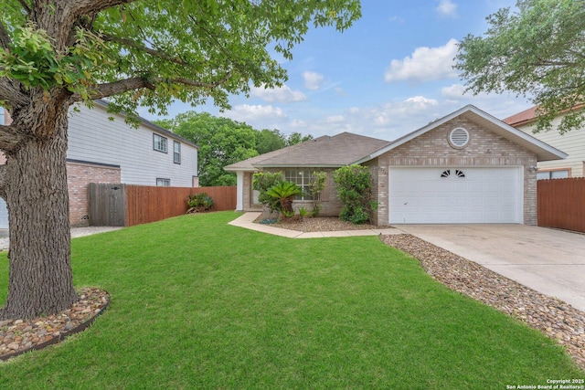 15515 Spring Smt, San Antonio, TX 78247 - view of front of home with a garage, driveway, and brick siding