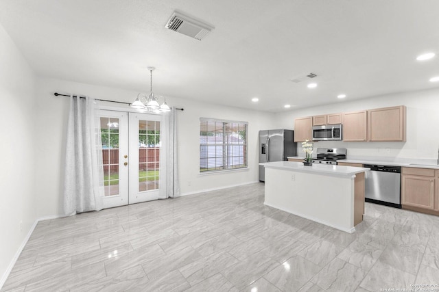 15515 Spring Smt, San Antonio, TX 78247 - kitchen with stainless steel appliances, baseboards, light countertops, and recessed lighting